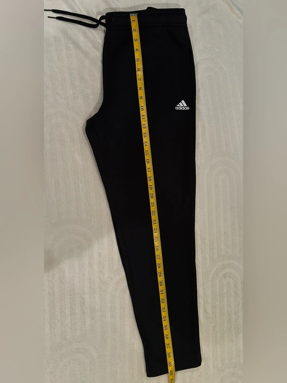 Adidas Black Golf Sweatpants with White Logo